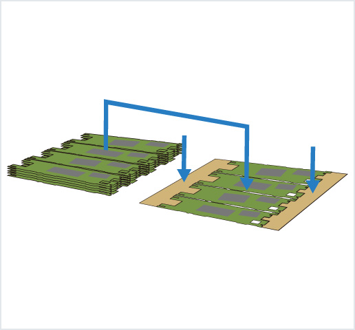 ［Image］PCB placer： HDI 基板用高精度框架排列机